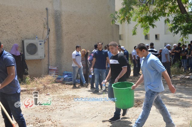 كفرقاسم - فيديو : يوم الاعمال الخيرية  التنظيفية  في الشاملة تحت رعاية بنك مركنتيل ومشاركة الرئيس عادل بدير 